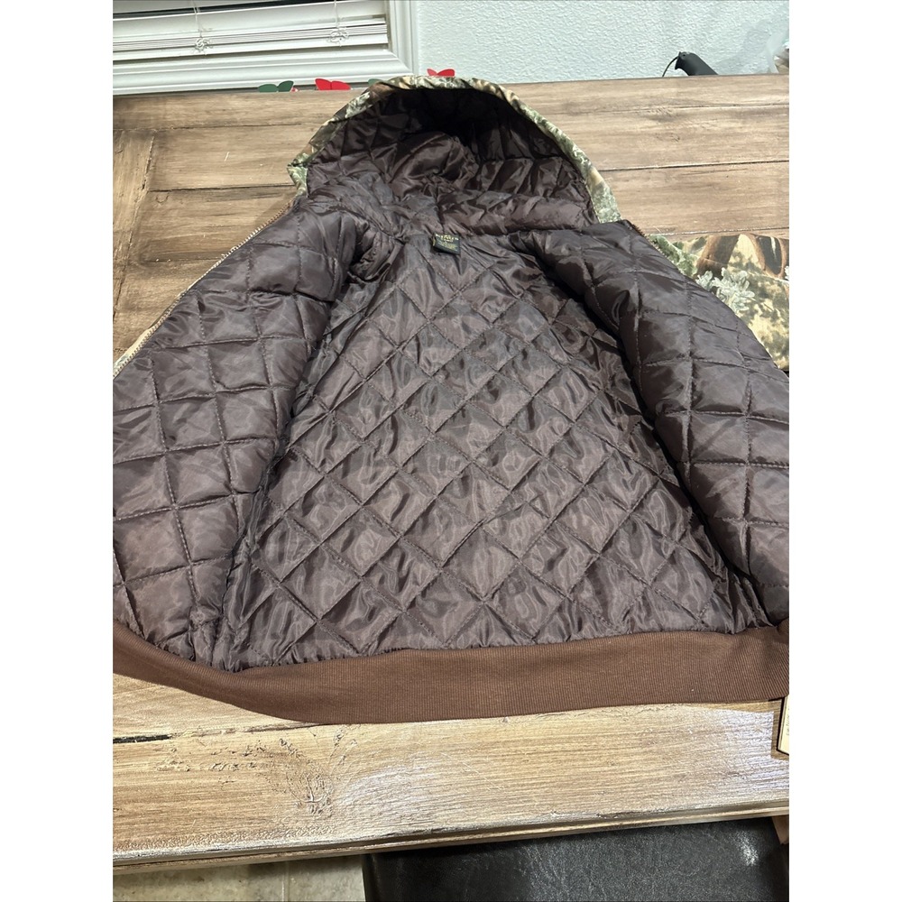 KINGS Camo Coat Kids Youth Large Hunting Jacket Carhartt Style Quilted Hood - Picture 8 of 10